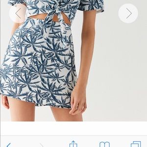 Urban outfitter linen palm tree wrap skirt